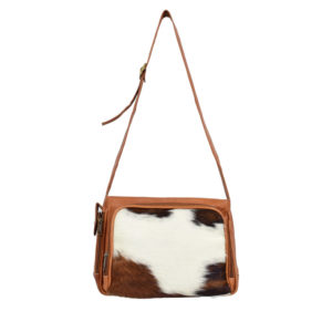 Crossbody Leather Bag with Cowhide
