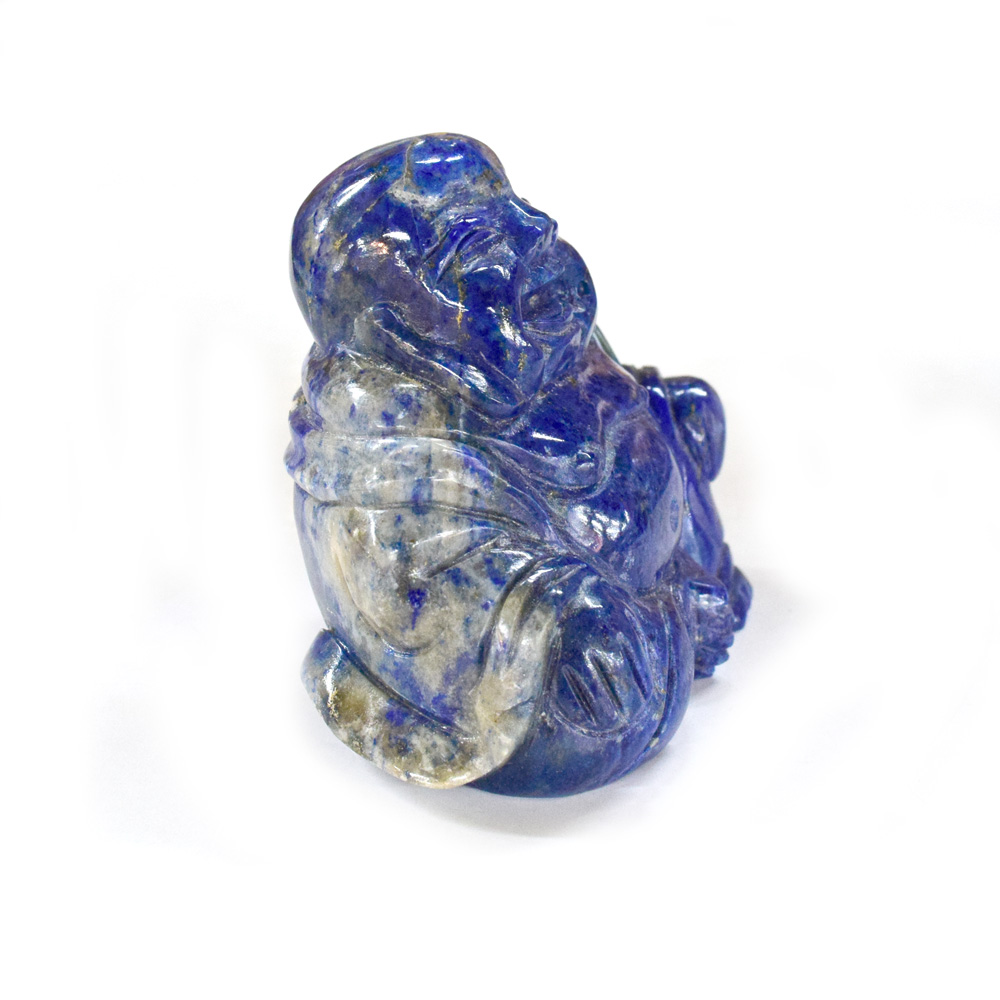 Natural Lapis Lazuli Buddha Amulet Pendant Gemstone Carving 咪咪佛 