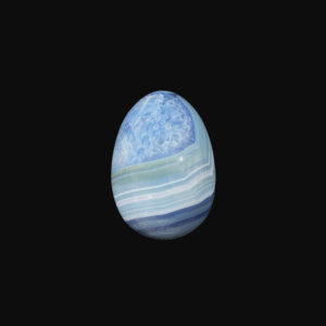 02083-E2 Blue Dyed Agate Egg ll